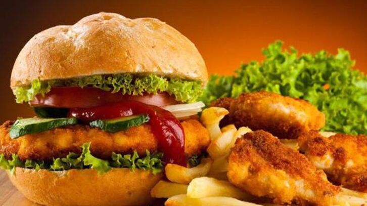 comida rápida dañina